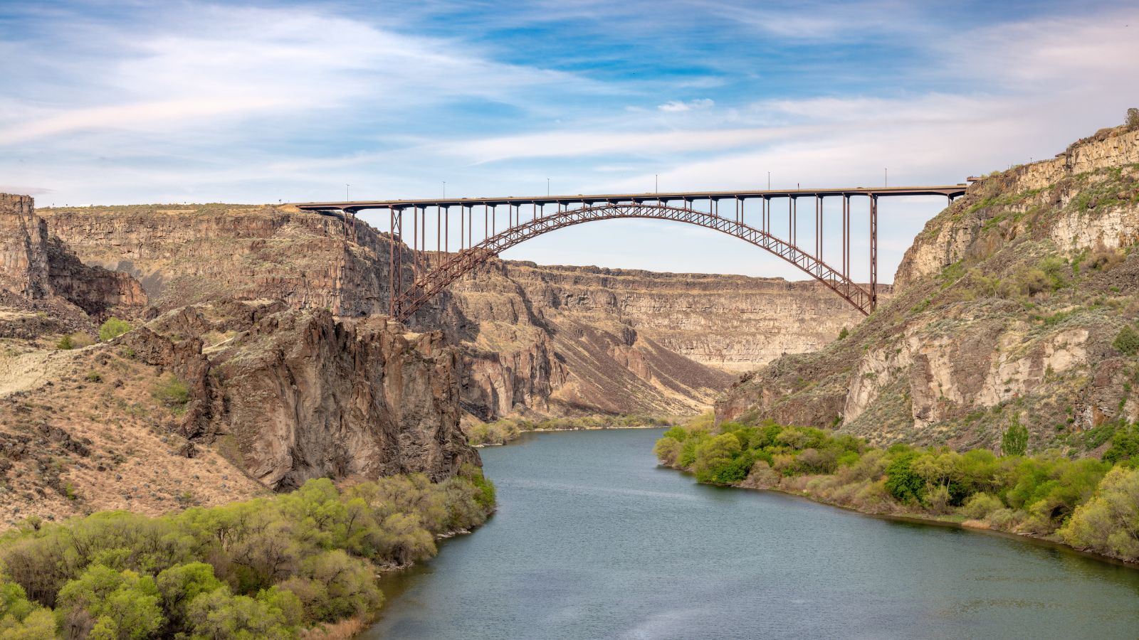 Iconic Bridge over the snake river